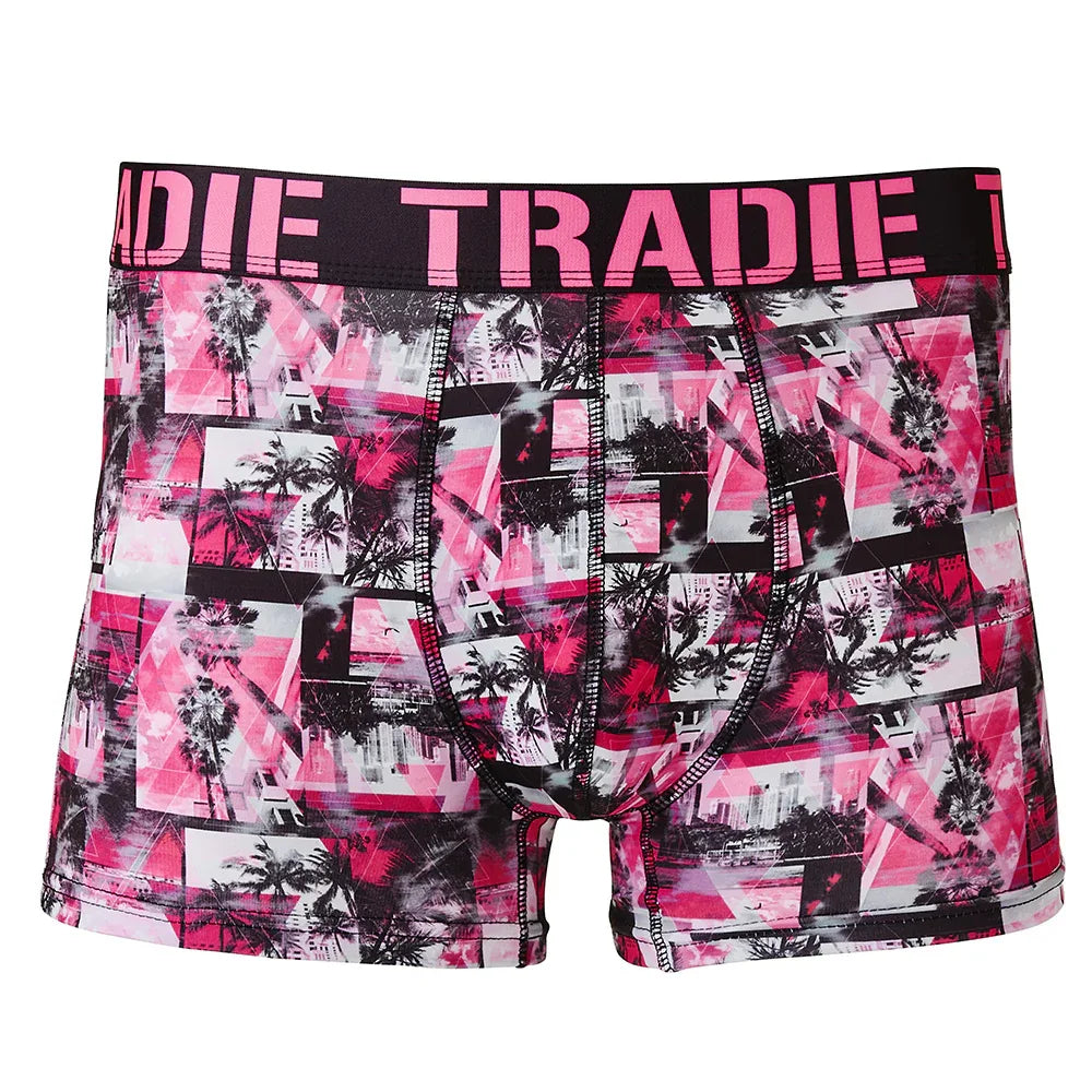 TRADIE Workwear Men's Pink Palm Printed Trunk - RSEA Safety Outlet